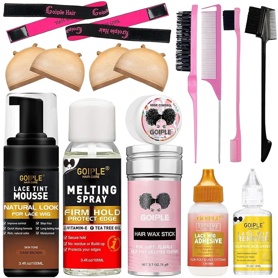 GOIPLE Melting Spray Glue for Lace Front Wig Tint Mousse Foam Waterproof Hair Extension Bond Adhesive Wax Stick Edge Control Gel - Image 10
