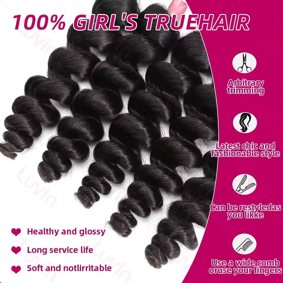16A Loose Wave Human Hair Bundles Deep Wave 30 32 36Inch Virgin Unprocessed 100% Real Human Hair Extensions 3 4 5 Bundles - Image 3