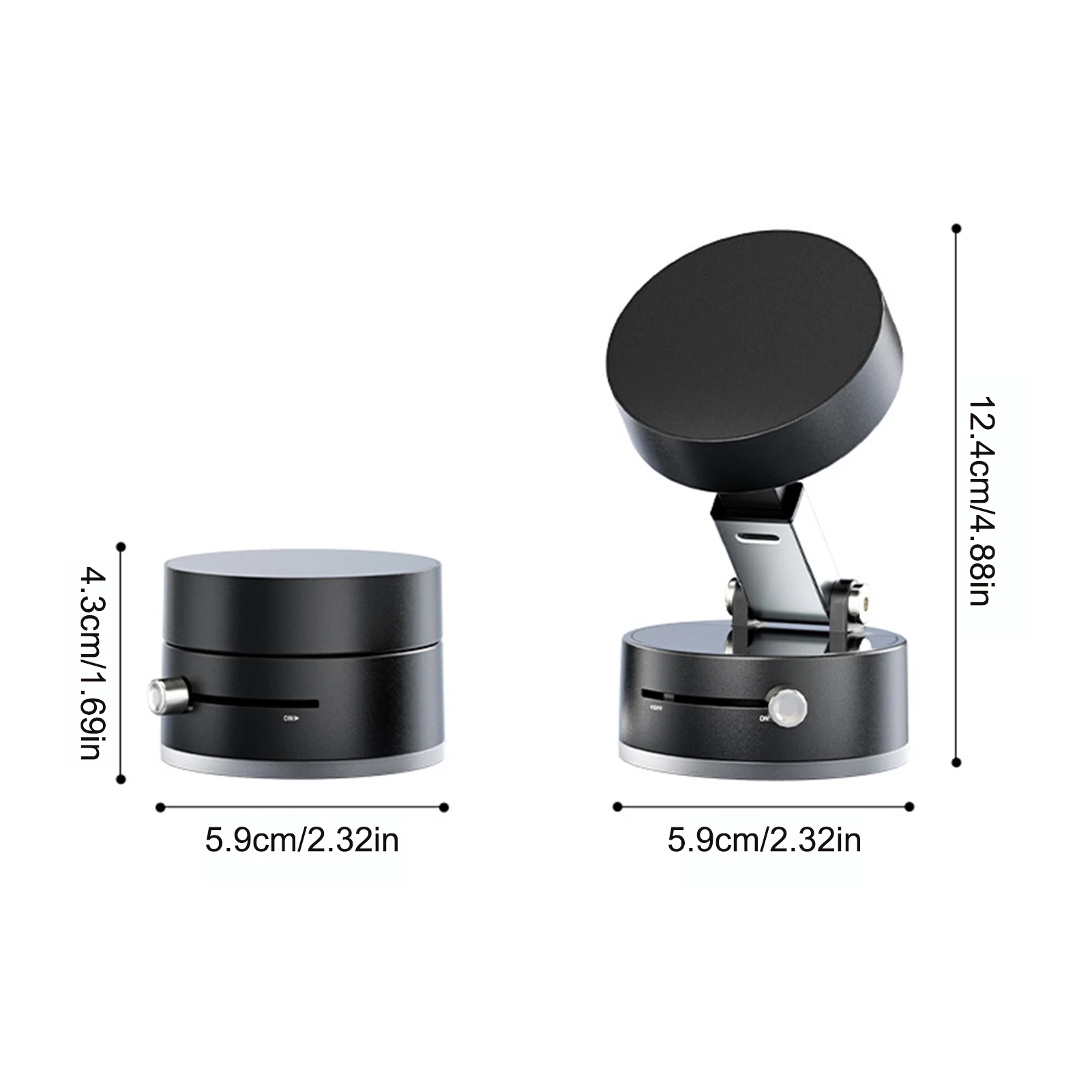 Vacuum Suction Cup Magnetic Car Phone Holder Double-Sided Foldable Magnetic Auto Phone Bracket For Car Interior Accessories - Image 7
