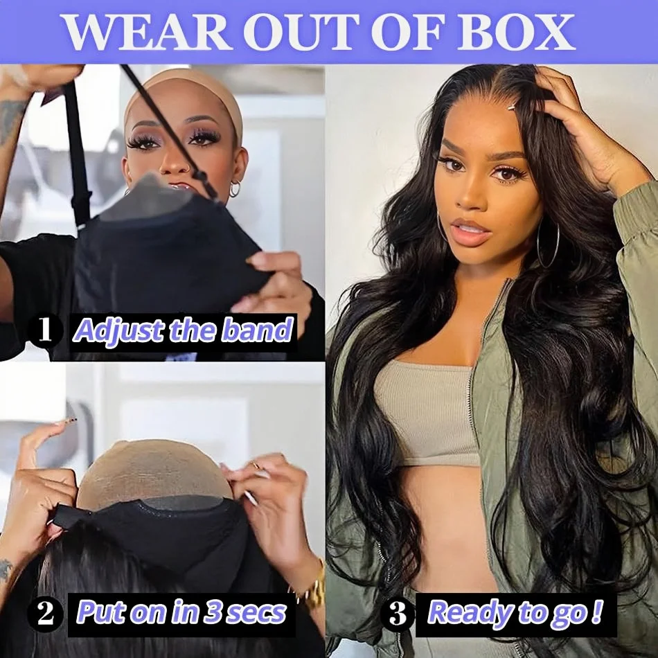 Body wave Wigs Glueless Wig Human Hair Ready To Wear 5x5 Lace Frontal Wig 4x4 Brazilian Closure Wig For Women Lace Front Wigs - Image 3