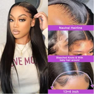 28 30 inch Straight Human Hair Wigs HD Lace Frontal Wig 180% 13x4/6 Transparent Lace Front Wigs 5x5 Human Hair Lace Closure Wigs
