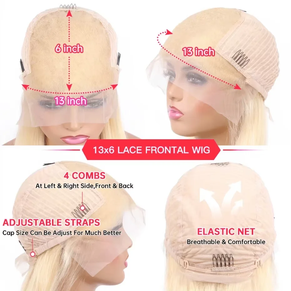 Hot Pink Vietnamese Human Hair Wig 13x6 HD Transparent Lace Front Pre Plucked 180% 250% Density Straight 28 Inch Natural Looking - Image 6