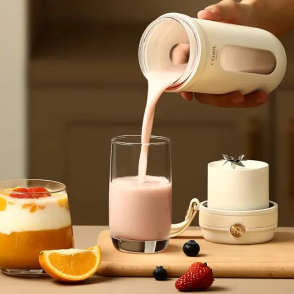 Portable Blender  Juicer Machine with 10 Stainless Steel Blades USB Rechargeable Fresh Fruit Mixers Mini Juice Maker Blender cup - Image 3