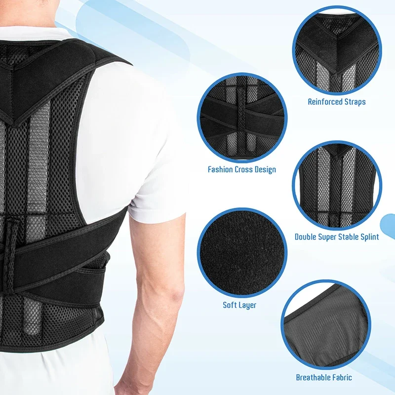 Back Corrector Corset Magnetic Posture Corrector Straight Shoulder Brace Lumbar Support Pain Relief For Children Adult Women Men - Image 6