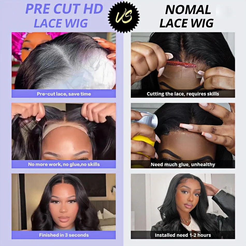 Body wave Wigs Glueless Wig Human Hair Ready To Wear 5x5 Lace Frontal Wig 4x4 Brazilian Closure Wig For Women Lace Front Wigs - Image 4