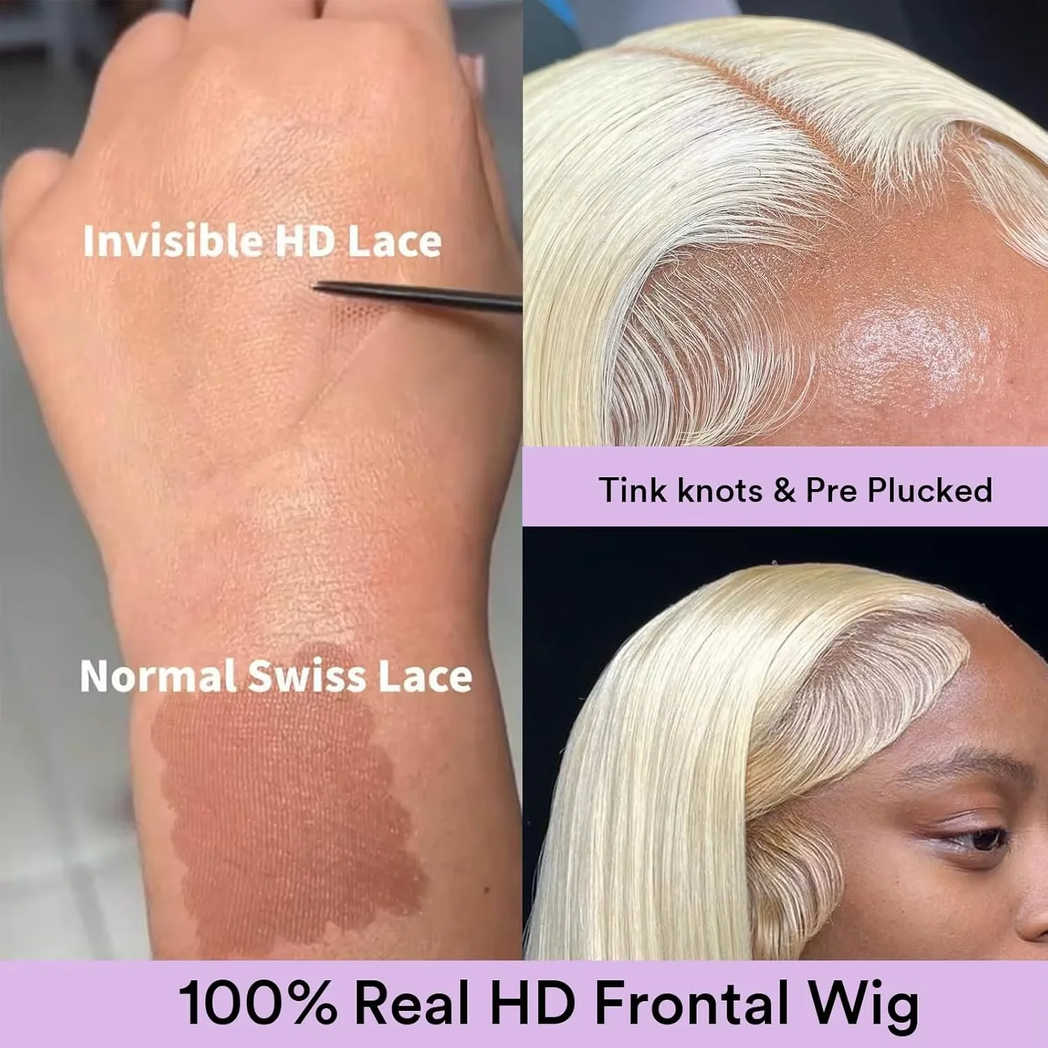 Hot Pink Vietnamese Human Hair Wig 13x6 HD Transparent Lace Front Pre Plucked 180% 250% Density Straight 28 Inch Natural Looking - Image 5