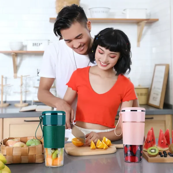 Portable Juicer Usb Rechargeable Wireless Mini Smoothie Blender Mixer Fruit Juice Maker  Juicer Machine Glass Cup Electric mixer - Image 2