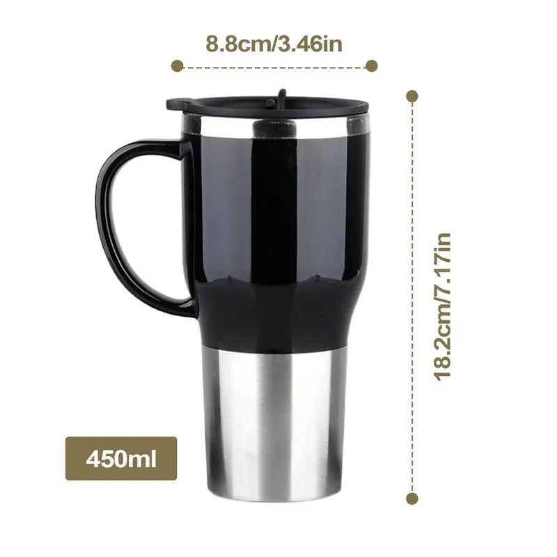 For Electric Kettle Car Water Boiler 12V Hot Water Kettle Portable Car Kettle Boiler Stylish Coffee Tea Cup With Handle 450ml - Image 6