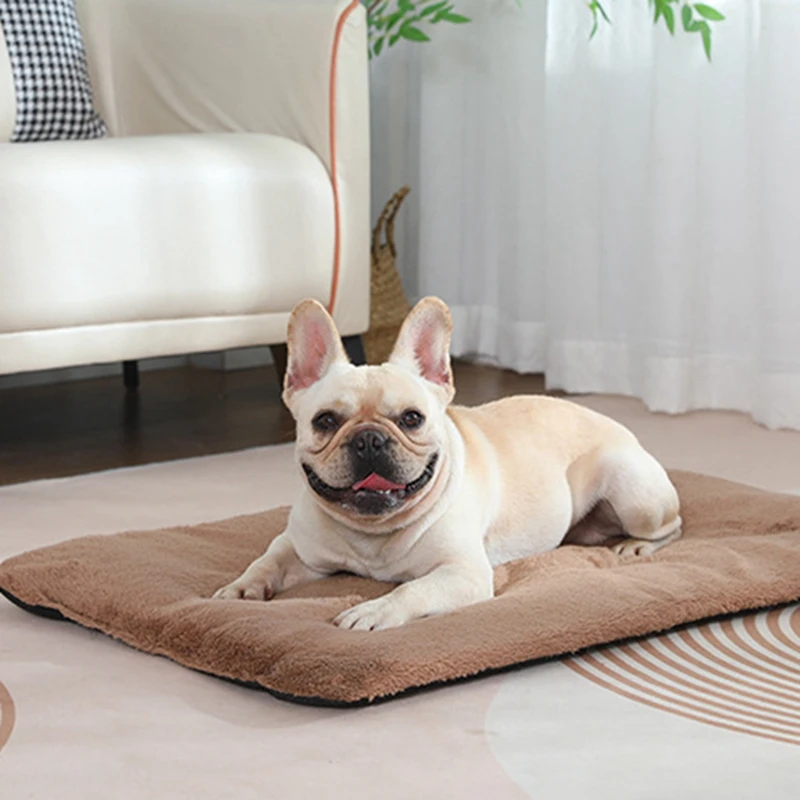 Dog Bed Short Plush Pet Heated Sleeping Mat Cats And Dogs Cute Pet Mat Blanket Thickened Sleeping Mat Small Large Dog Pet Suppli - Image 4