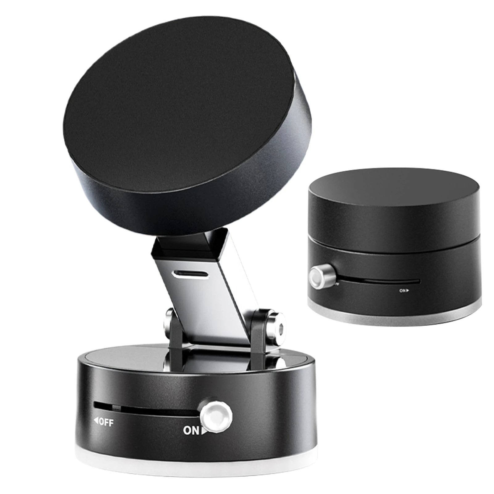 Vacuum Suction Cup Magnetic Car Phone Holder Double-Sided Foldable Magnetic Auto Phone Bracket For Car Interior Accessories - Image 5