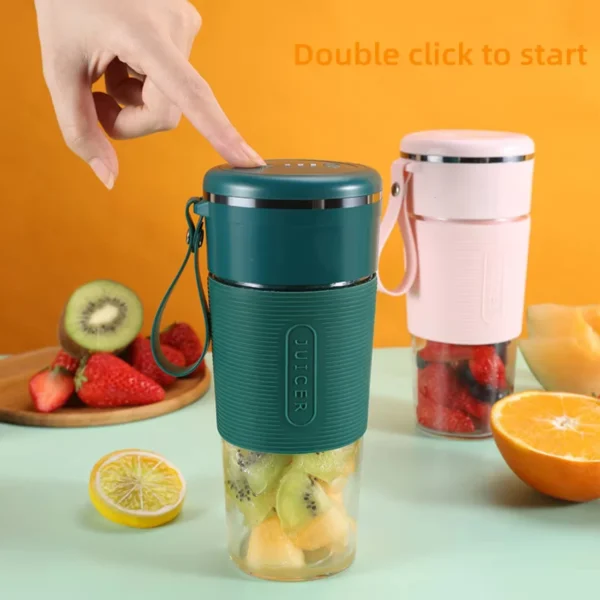Portable Juicer Usb Rechargeable Wireless Mini Smoothie Blender Mixer Fruit Juice Maker  Juicer Machine Glass Cup Electric mixer