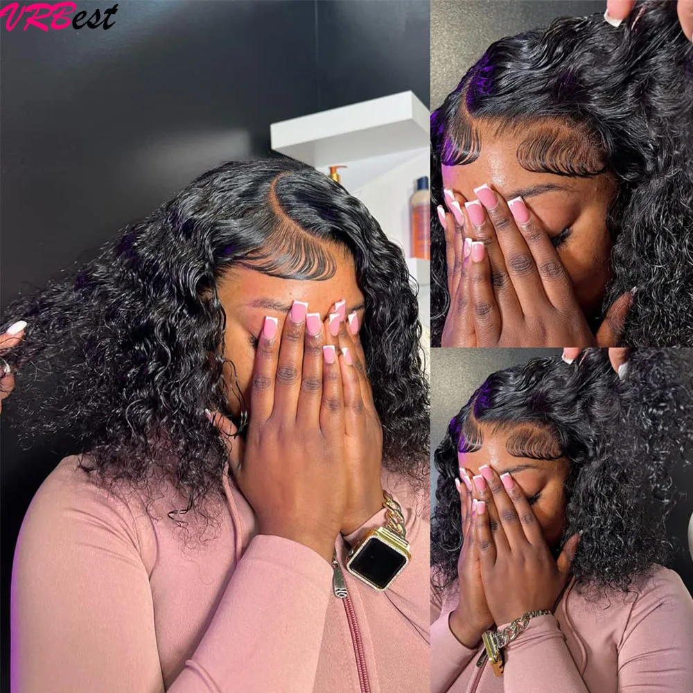 13X4 Lace Frontal Bob Wig for Women Water Wave Short Bob Wig Human Hair Full Lace Front Wig Deep Wave Curly Human Hair Wigs - Image 5