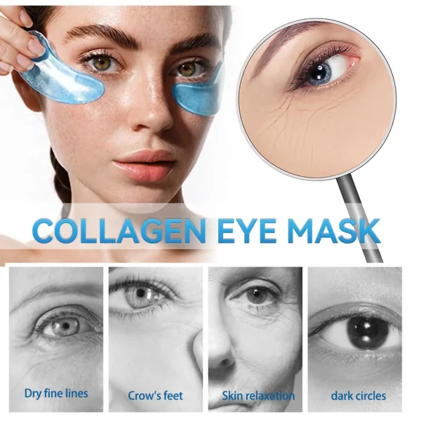 EELHOE Collagen Eye Mask Lightens Fine Lines and Dark Circles Hydrates, Moisturizes, Firms and Lifts Crystal Eye Masks - Image 4