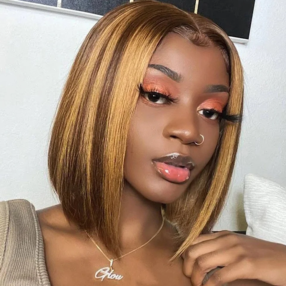 Burgundy HD Transparent Short Bob Human Hair Wigs Peruvian 99J Red Straight 13x6x2 Lace Front Wig For Women Pre Plucked - Image 12