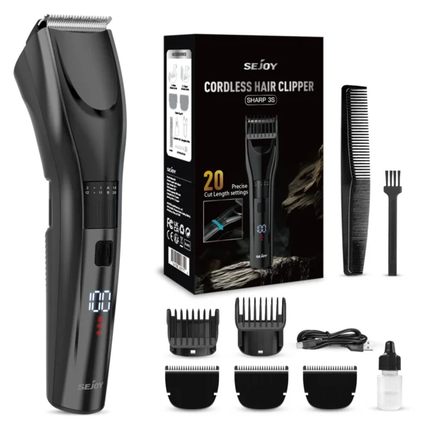 Sejoy Hair Trimmer Electric for Men Women rechargeable LED Display Hair Clipper  Beard Shaving Body Trimmer Professional Barber - Image 7
