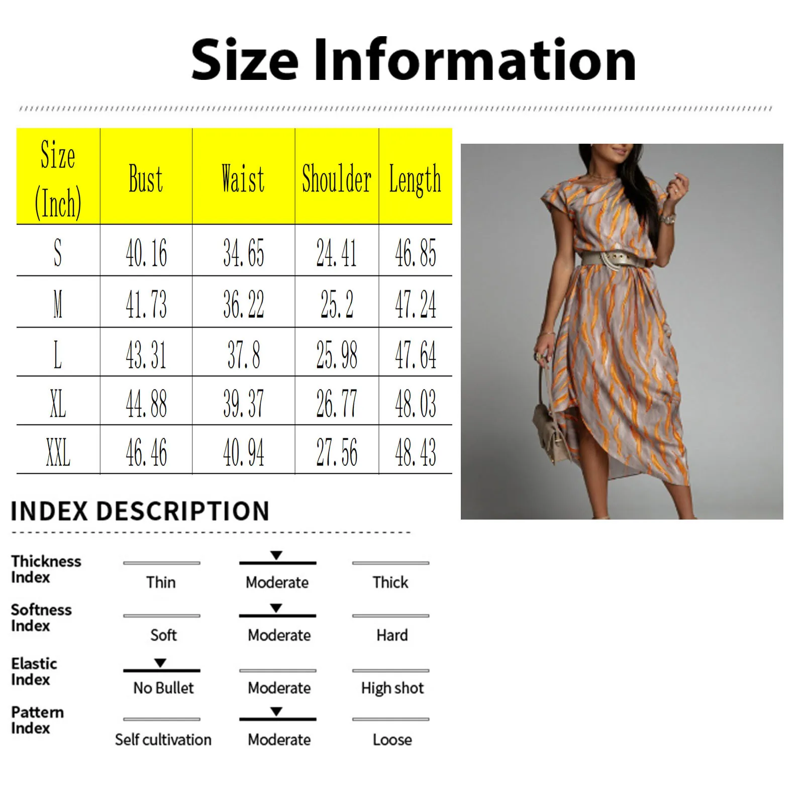 Elegant Long-sleeve Printed Dress For Women High-waisted A- line Round Neck Pullover Trendy Summer Clothing - Image 5