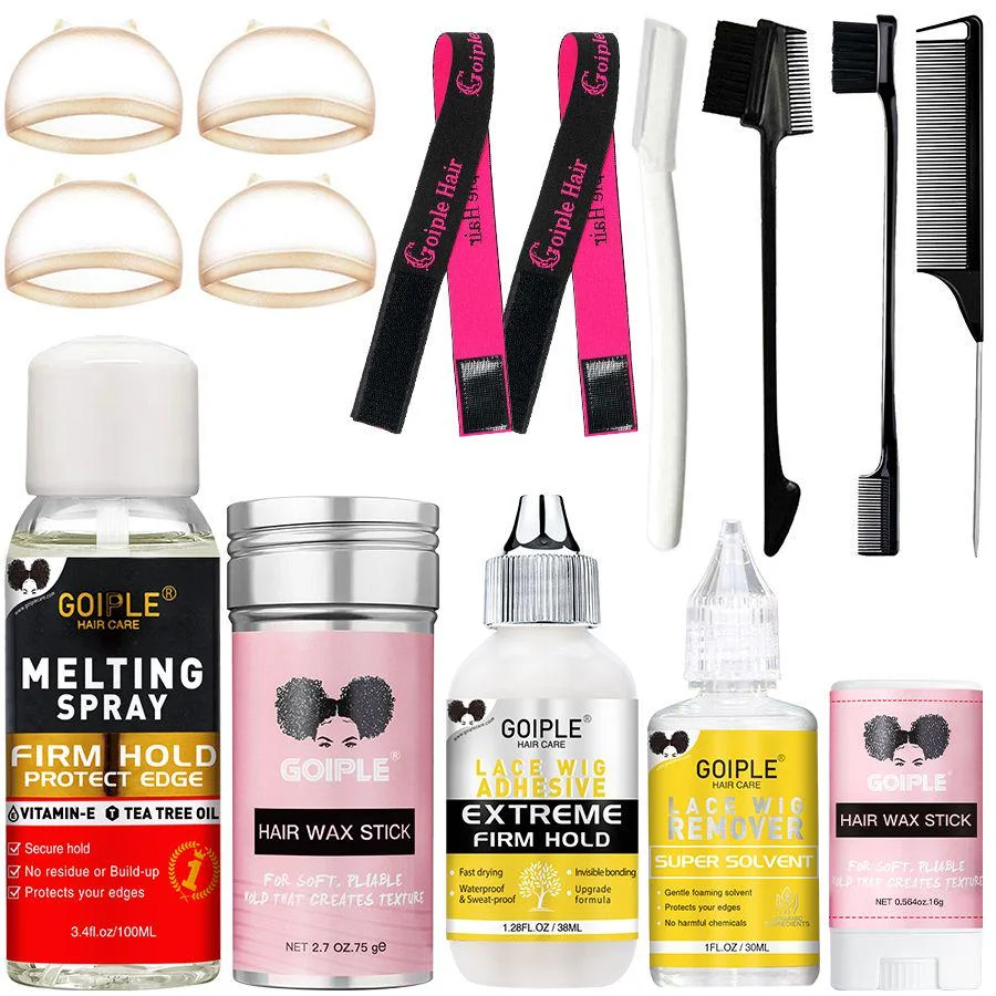 GOIPLE Melting Spray Glue for Lace Front Wig Tint Mousse Foam Waterproof Hair Extension Bond Adhesive Wax Stick Edge Control Gel - Image 9