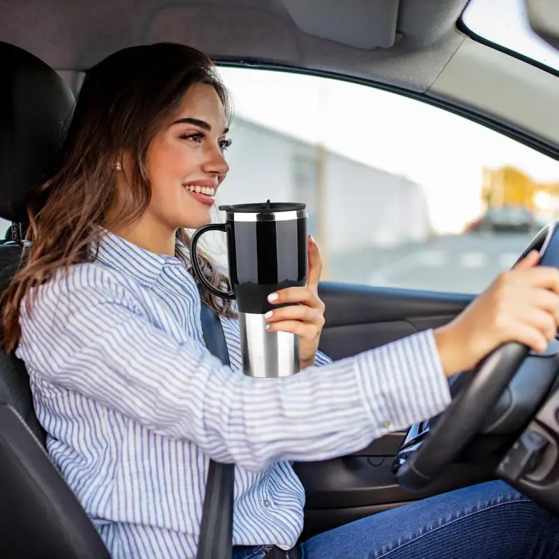 For Electric Kettle Car Water Boiler 12V Hot Water Kettle Portable Car Kettle Boiler Stylish Coffee Tea Cup With Handle 450ml - Image 4