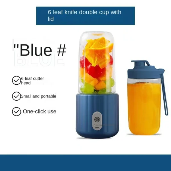 Double Cup Multifunction Usb Fruit Mixers Juicers Portable Electric Juicer Blender Fruit Juicer Cup Food Milkshake Juice Maker - Image 4
