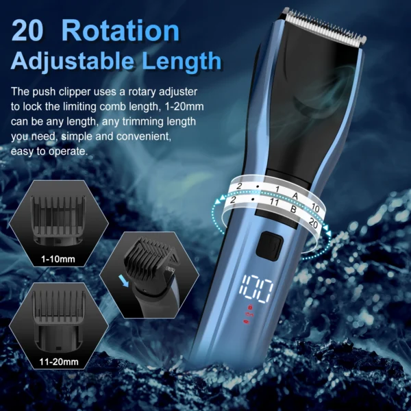 Sejoy Hair Trimmer Electric for Men Women rechargeable LED Display Hair Clipper  Beard Shaving Body Trimmer Professional Barber - Image 4