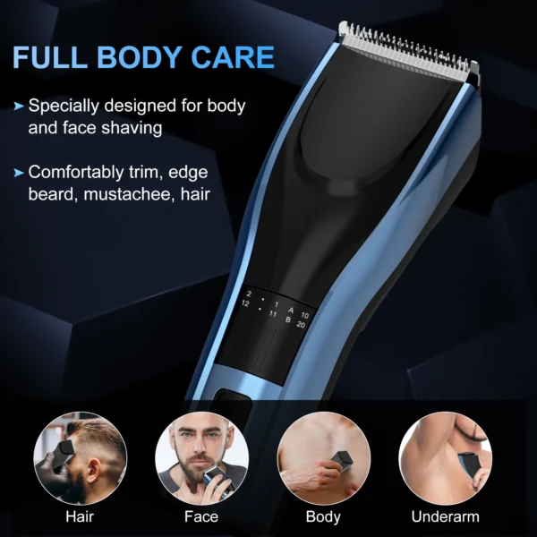 Sejoy Hair Trimmer Electric for Men Women rechargeable LED Display Hair Clipper  Beard Shaving Body Trimmer Professional Barber - Image 6