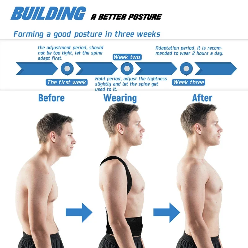 Back Corrector Corset Magnetic Posture Corrector Straight Shoulder Brace Lumbar Support Pain Relief For Children Adult Women Men - Image 4