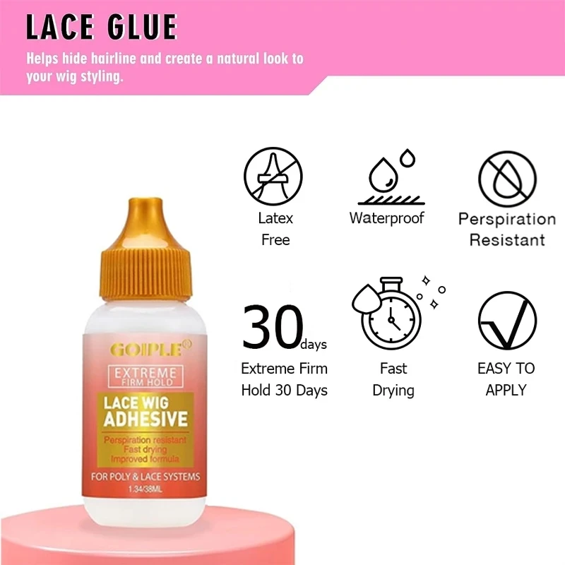 GOIPLE Melting Spray Glue for Lace Front Wig Tint Mousse Foam Waterproof Hair Extension Bond Adhesive Wax Stick Edge Control Gel - Image 4