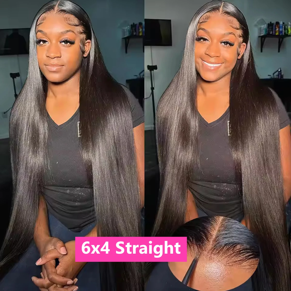 28 30 inch Straight Human Hair Wigs HD Lace Frontal Wig 180% 13x4/6 Transparent Lace Front Wigs 5x5 Human Hair Lace Closure Wigs - Image 8