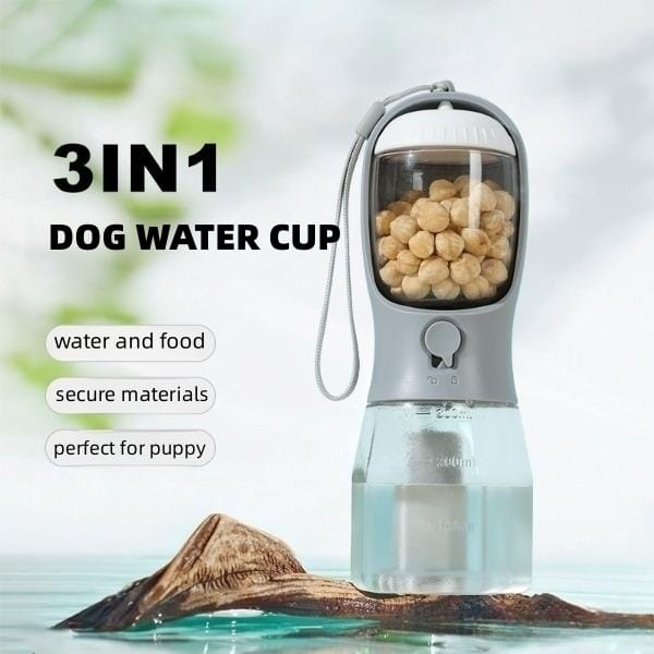 Dog Water Cup Drinking Food Garbage Bag Three-in-one Portable Small Multi-functional Pet Cups Pets Supplies - Image 3