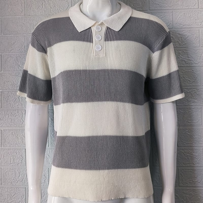 Mens Clothing Summer Fashion Lapel Sweater Short Sleeve Men Clothing Men Wears - Image 6