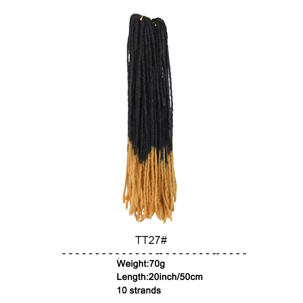 20inch Soft Dreadlocks Straight Crochet Hair Braids Synthetic Hair Extensions Kanekalon Fiber Faux Pro Braiding For Black Women - Image 13