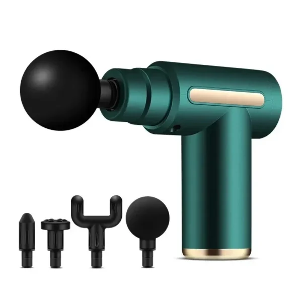 Mini Fascia Massage Gun Electric Massager Body Relaxation Belt 4 Replaceable Heads Fitness Equipment Fascia Gun - Image 9