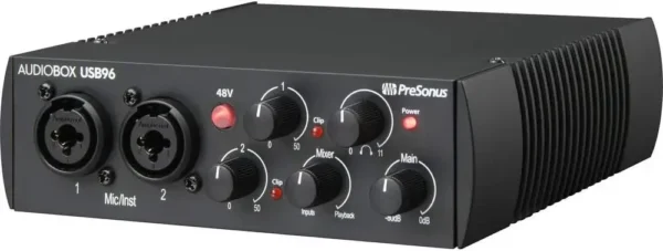 Presonus AudioBox 96 Audio Interface Full Studio Bundle with Studio One Artist Software Pack w/Mackie CR3 Pair Studio Monitors - Image 2