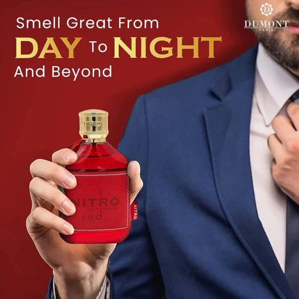 NITRO RED - 3.4oz - Eau De Parfum - Luxury Perfume for Men - Fruit, Woody, Floral & Masculine Fragrance - Long Lasting - Image 5