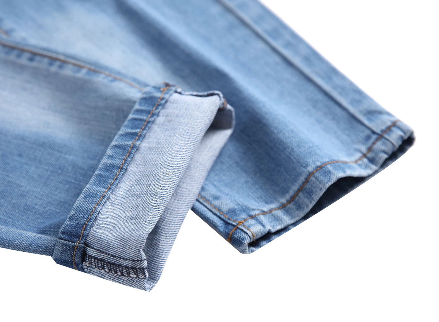 Men's Light Blue Jeans; Men's Fashionable Distressed Jeans; Party Suitable Jeans 305L - Image 4