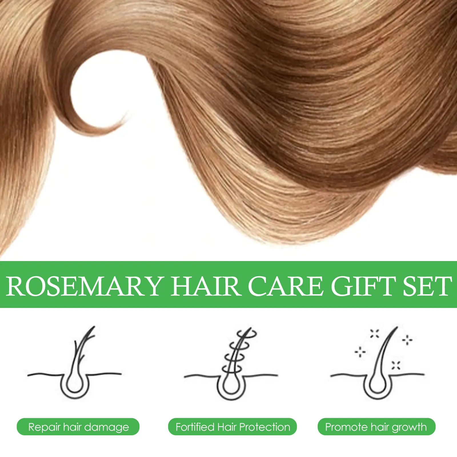 Rosemary Hair Care Set Contains Rosemary Hair Roller Hair Spray Essential Oil Nourish Hair Soft Fluffy Strong Moisturizing Root - Image 3