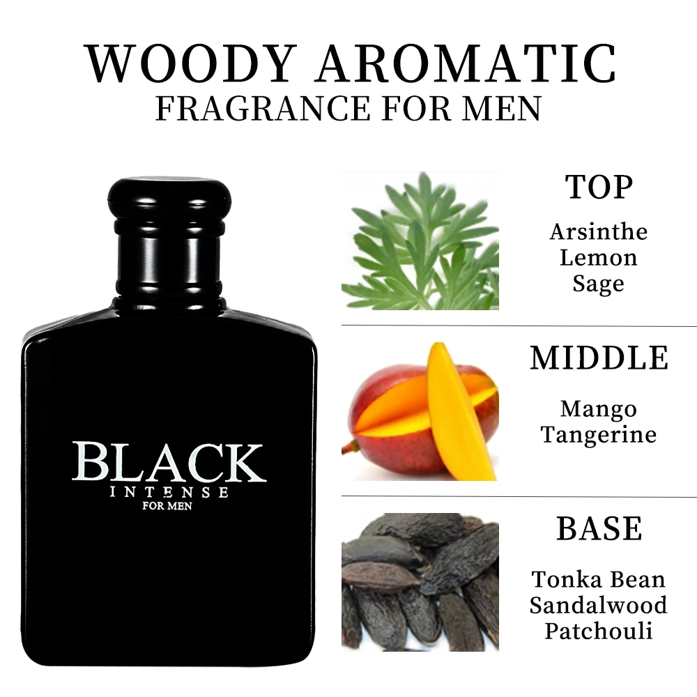 BLACK CHARM Eau de Parfum Spray 2 Pcs 3.4 Ounce / 100 Ml Woody Aromatic Fragrance for Men Men's EDP Perfumes Fruit, Woody, Flora - Image 2