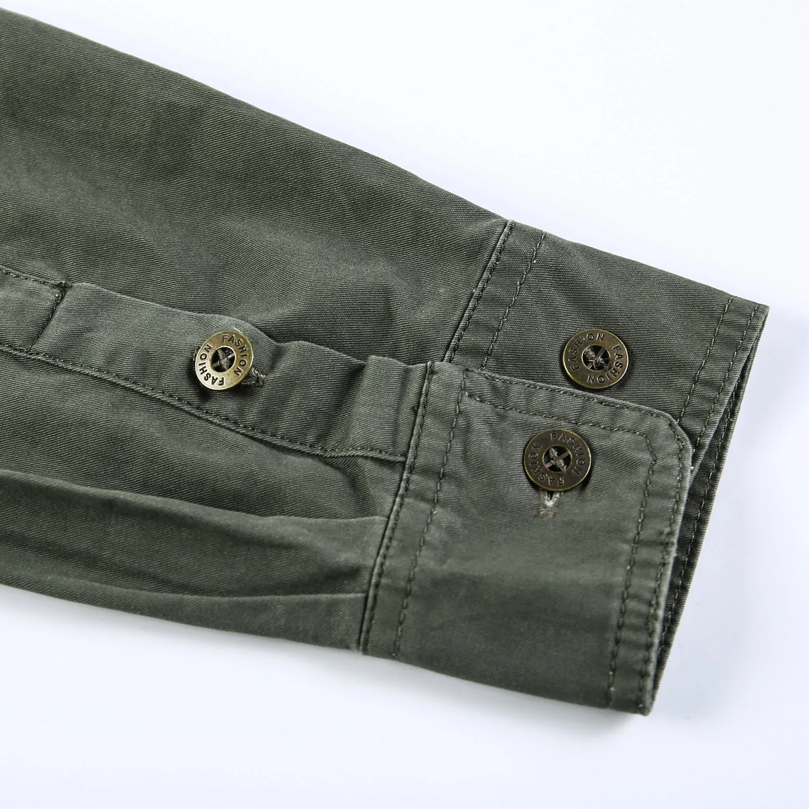 2023 Cargo Shirt Men Casual Cotton Shirts Militar Overshirt Blue / Green / Khaki Plus Size 4XL Spring Autumn Long Sleeve Shirt - Image 5