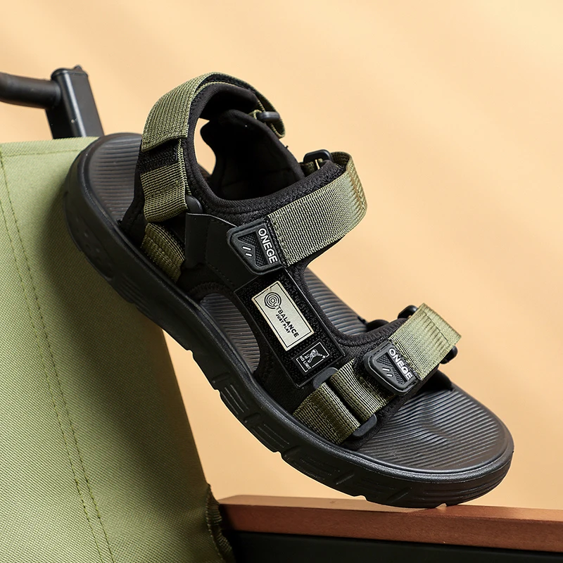 A Pair of Men's New Summer Casual Shoes, Fashionable Sports Trendy Wear-Resistant Sandals, Cool Beach Shoes - Image 2