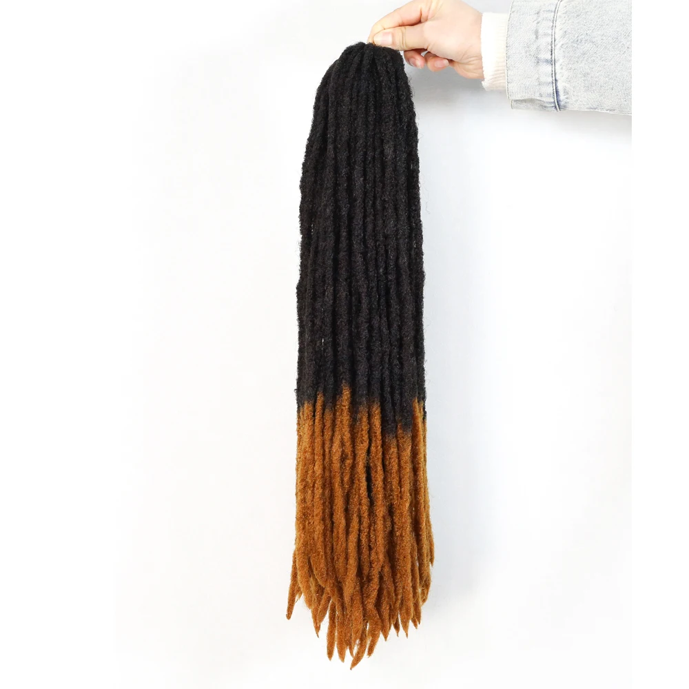 20inch Soft Dreadlocks Straight Crochet Hair Braids Synthetic Hair Extensions Kanekalon Fiber Faux Pro Braiding For Black Women - Image 2