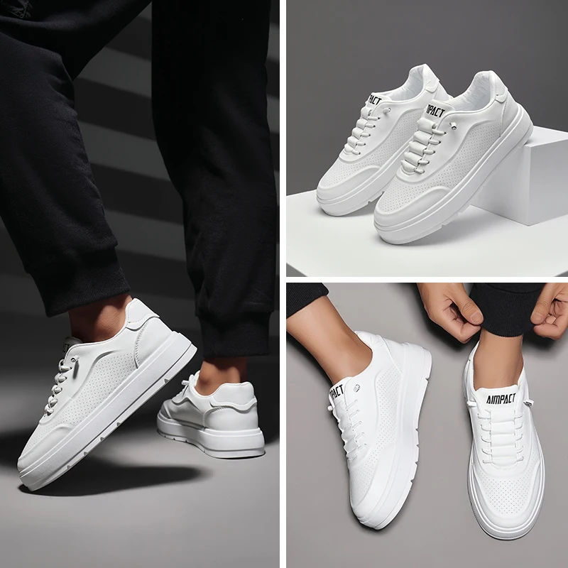 Men's Luxury Vulcanized Sneakers w/Breathable Design, Outdoor Sports Shoes for Gym/Casual & Street Style - Durable Comfort - Image 3