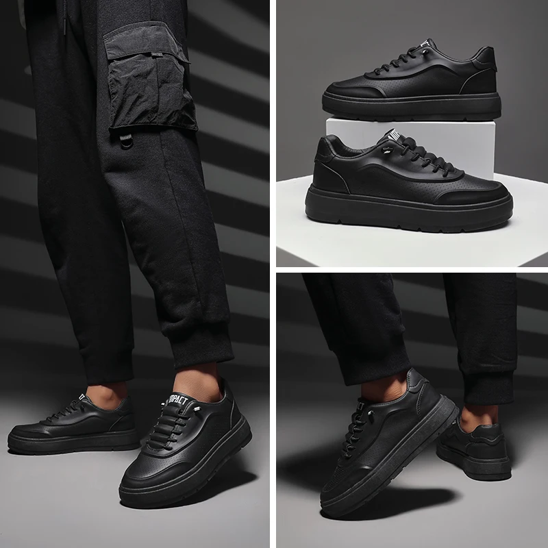 Men's Luxury Vulcanized Sneakers w/Breathable Design, Outdoor Sports Shoes for Gym/Casual & Street Style - Durable Comfort - Image 4