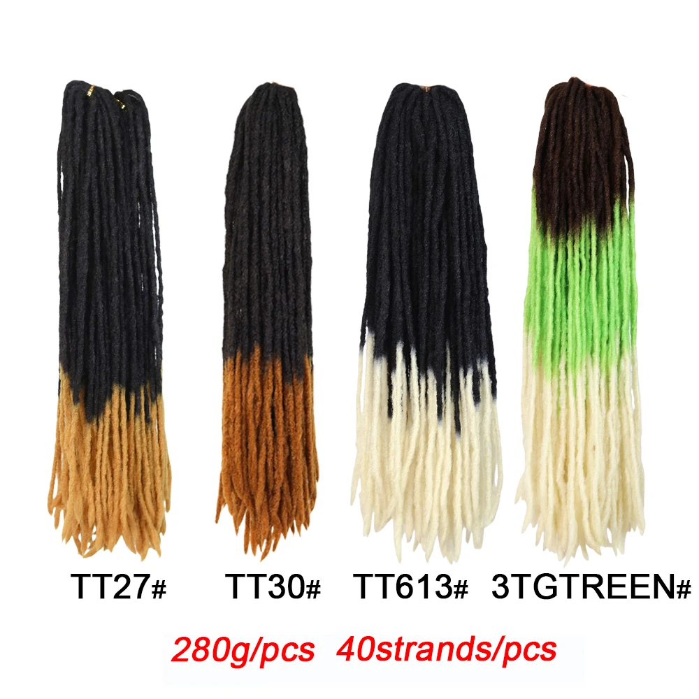 20inch Soft Dreadlocks Straight Crochet Hair Braids Synthetic Hair Extensions Kanekalon Fiber Faux Pro Braiding For Black Women - Image 4