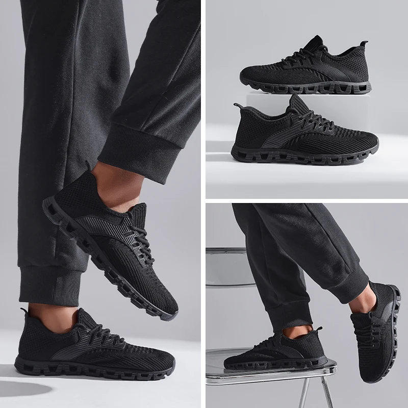 Unisex Breathable Mesh Running Shoes w/Comfort Cushion & Wide Size, Low-Top Sneakers for Jogging/Casual Sports - Durable Comfort - Image 4