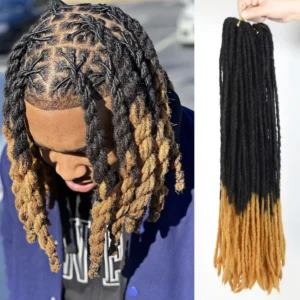 20inch Soft Dreadlocks Straight Crochet Hair Braids Synthetic Hair Extensions Kanekalon Fiber Faux Pro Braiding For Black Women