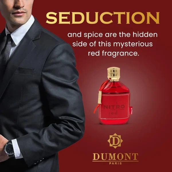 NITRO RED - 3.4oz - Eau De Parfum - Luxury Perfume for Men - Fruit, Woody, Floral & Masculine Fragrance - Long Lasting - Image 4