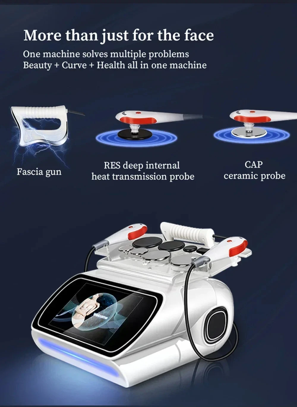 Newly arrived Portable448KHZ RFTecar Therapy RET CET Diathermy Body Sliming Machine Pain Relief Skin Tightening INDIBA Deep Care - Image 3