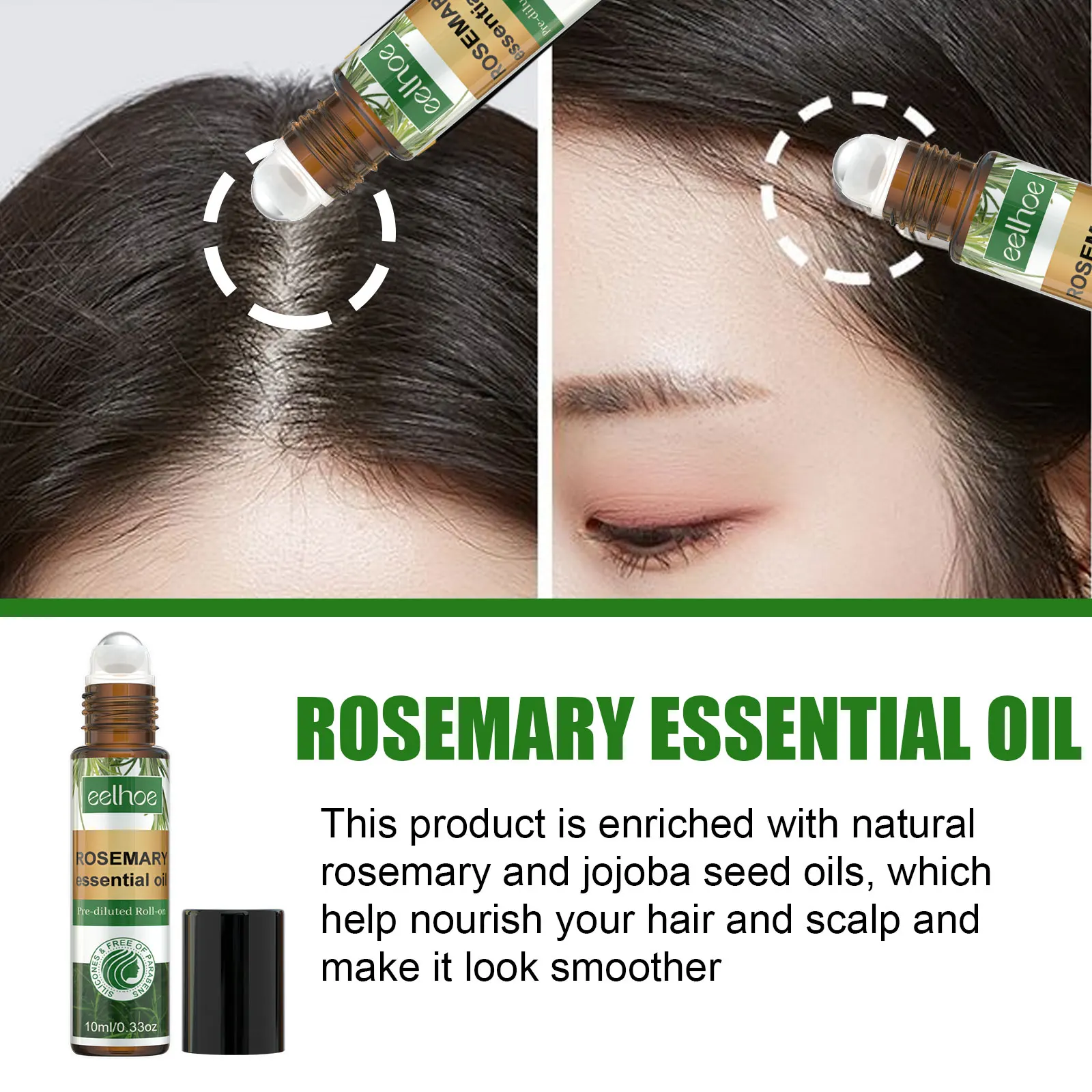 Rosemary Hair Care Set Contains Rosemary Hair Roller Hair Spray Essential Oil Nourish Hair Soft Fluffy Strong Moisturizing Root - Image 2