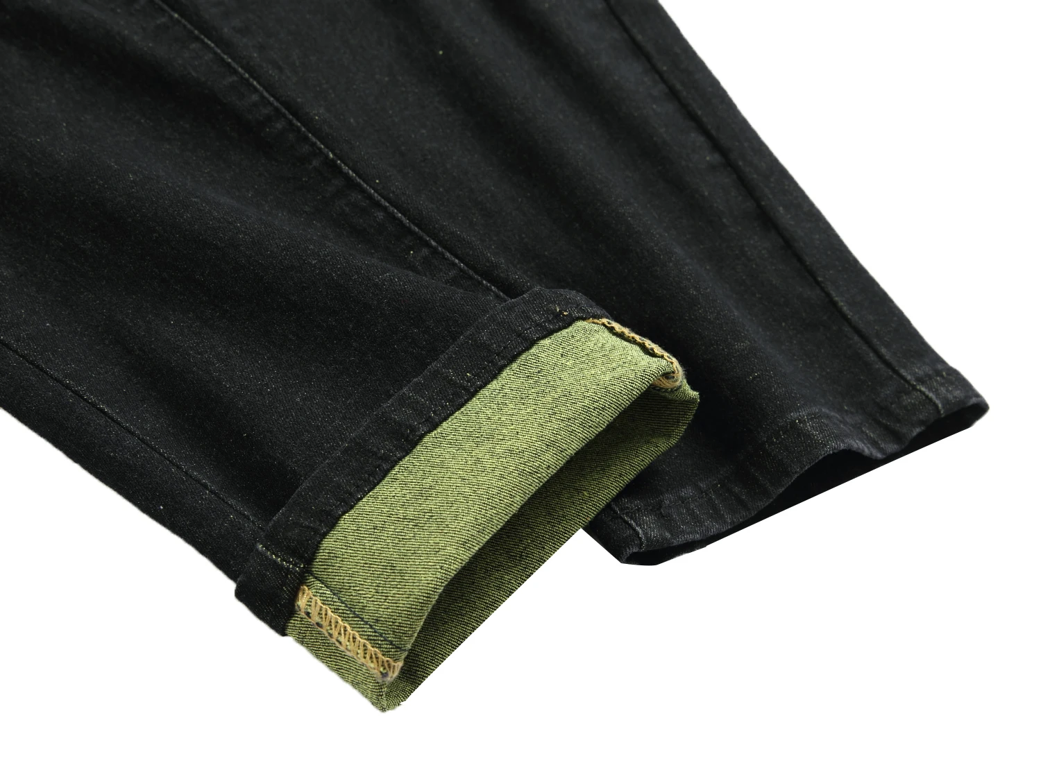 Men's Black Jeans Elastic Black Cattle Destroyed Jeans Long Pants For Casual Outings, Parties, And Dates 515-1 - Image 6