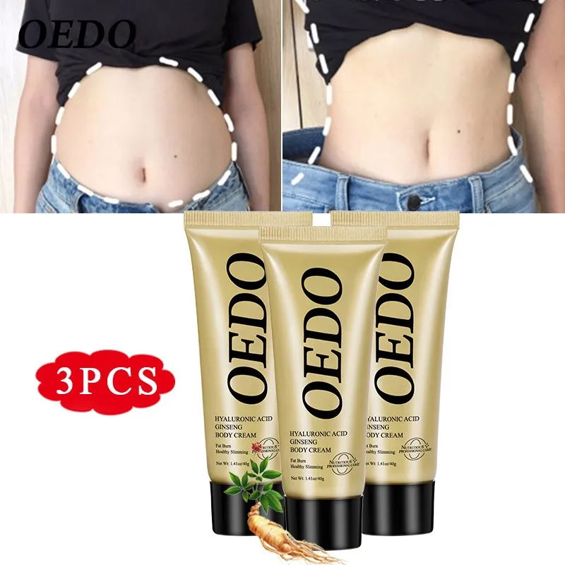 3PCS Hyaluronic Acid Ginseng Slimming Cream Reduce Cellulite Lose Weight Burning Fat Slimming Cream Health Care Burning Creams - Image 2